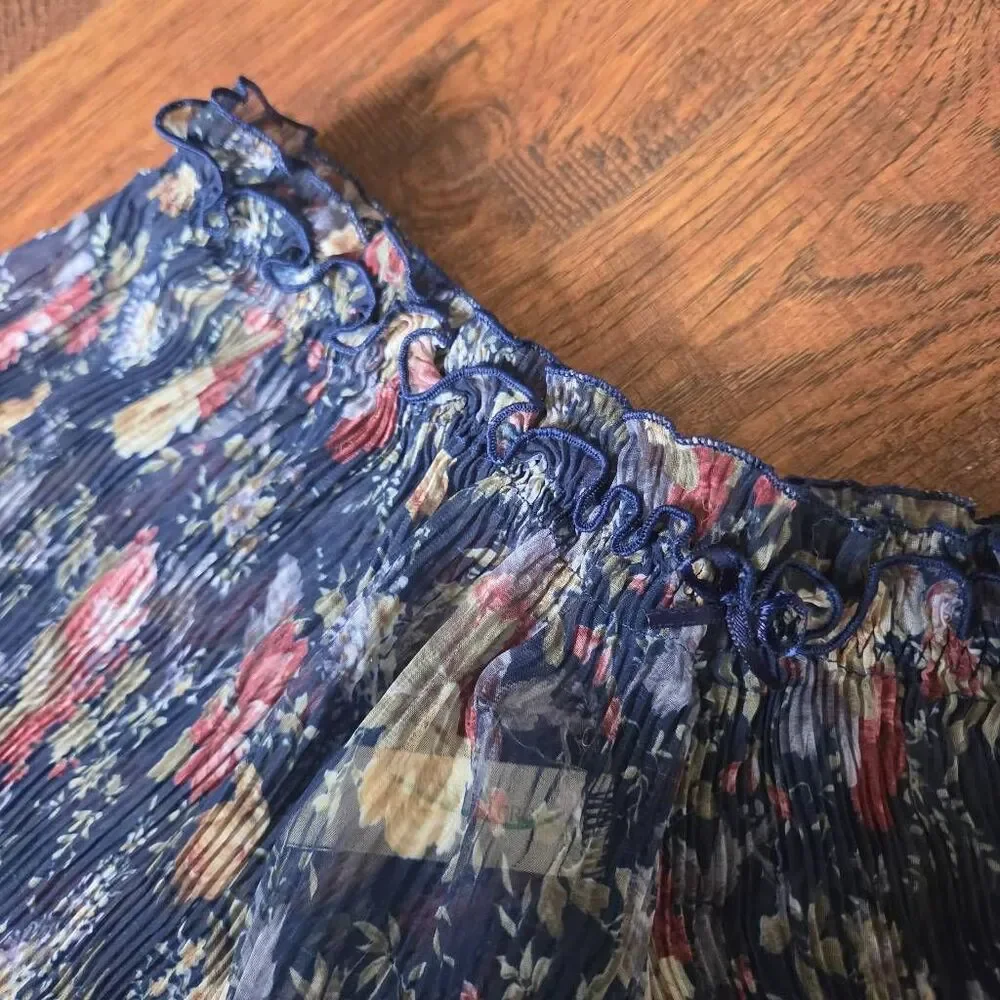 Vintage Victoria's Secret Gold Label Sheer Floral Sleep Shorts – Blue Chiffon Ru